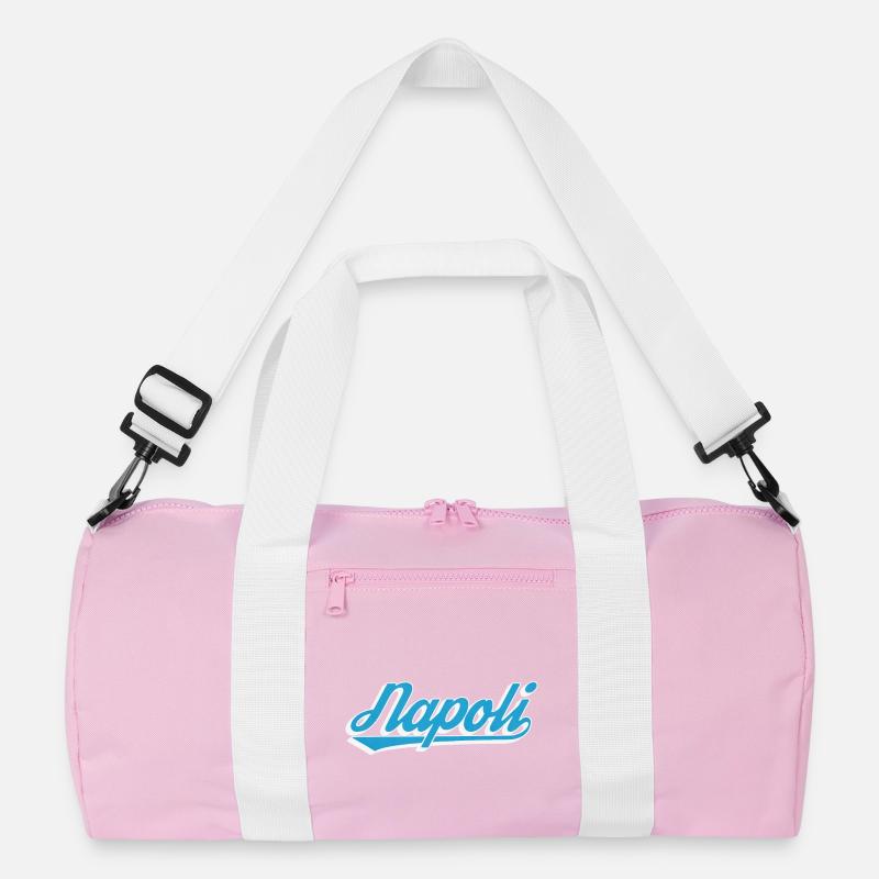 Napoli Retro Script Blau Recycelte Duffel Bag