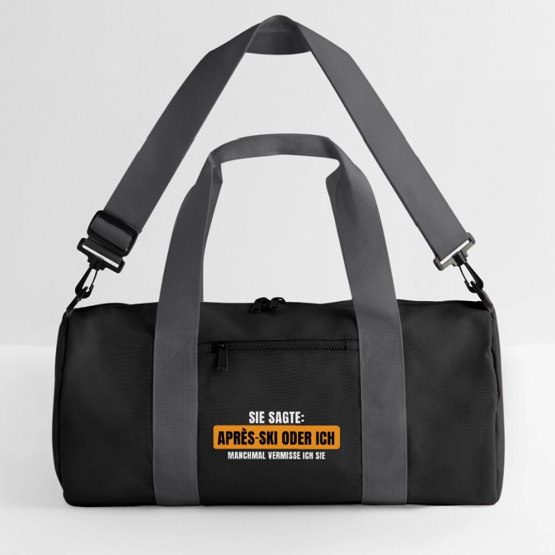 Sie sagte Apres Ski oder ich Party lustig Design Recycelte Duffel Bag