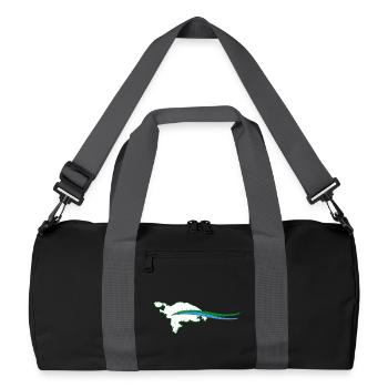 Contour du canton de Thurgovie avec vague - Sac de sport recyclé - noir/gris graphite - Devant