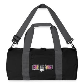 Freiheitsstolz Stadtcollage - Recycelte Duffel Bag - Schwarz/Graphitgrau - Vorne