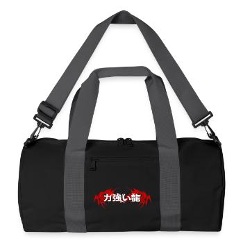 Emblème du Dragon Japonais - Sac de sport recyclé - noir/gris graphite - Devant