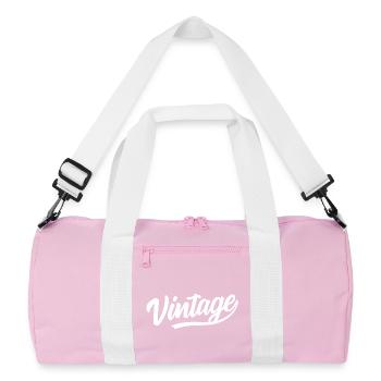 Vintage Retro Old Style Classic Trend - Recycled Duffel Bag - pink/white - Front