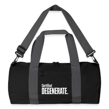 Certified Degenerate - Funny Gen Alpha Memes - Recycled Duffel Bag - black/graphite grey - Front