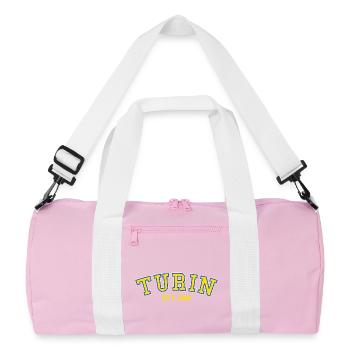 Turin gegründet 1966 - Recycelte Duffel Bag - Rosa/Weiß - Vorne