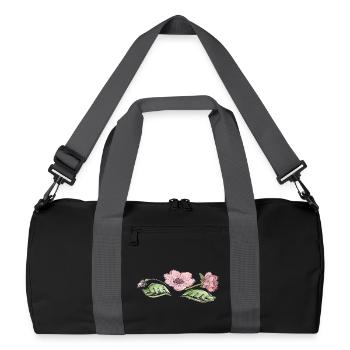 Vrille de fleur - Sac de sport recyclé - noir/gris graphite - Devant