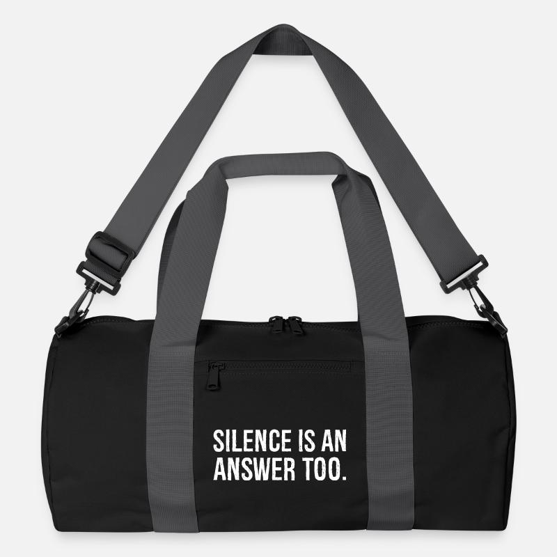 silence is an answer too - Recycled Duffel Bag - black/graphite grey