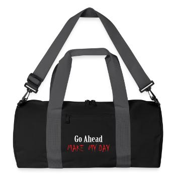 Go Ahead Make My Day Dirty Harry Clint Eastwood  - Recycled Duffel Bag - black/graphite grey - Front