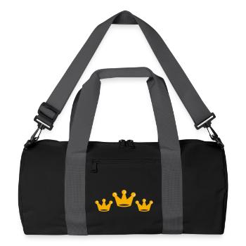 kronen - Recycelte Duffel Bag - Schwarz/Graphitgrau - Vorne