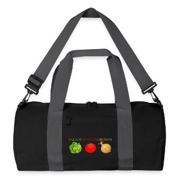 salade tomate oignon - Sac de sport recyclé - noir/gris graphite - Devant