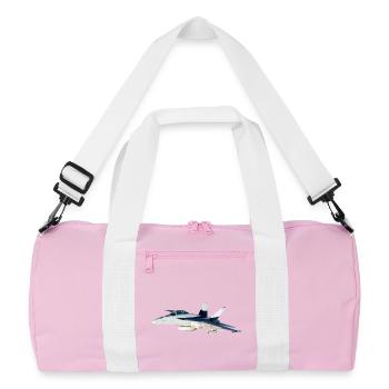 F/A-18 Super Hornet | F 18 | F18 | F/A18 | Hornet - Recycled Duffel Bag - pink/white - Front