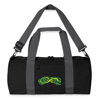 Serpent celte vert - Sac de sport recyclé - noir/gris graphite - Devant