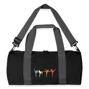 Kickboxeur vintage - Sac de sport recyclé - noir/gris graphite - Devant