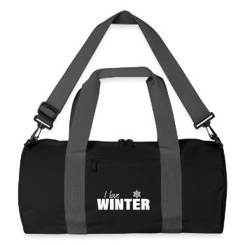 i love winter - Recycled Duffel Bag - black/graphite grey - Front