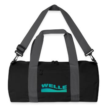 VAGUE - Sac de sport recyclé - noir/gris graphite - Devant
