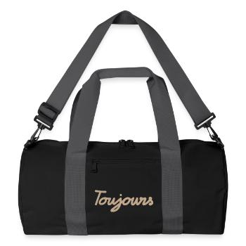 Toujours – Un design intemporel et romantique - Sac de sport recyclé - noir/gris graphite - Devant