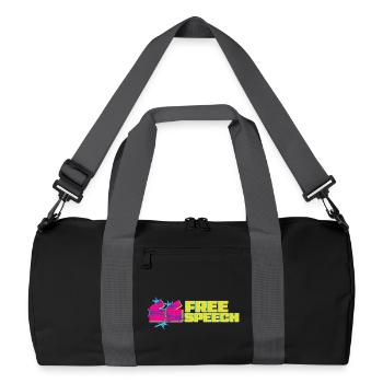 Vibrant graffiti free speech t-Shirt design - Recycled Duffel Bag - black/graphite grey - Front