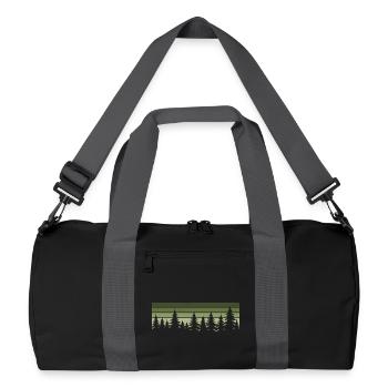 Wald Natur Bäume Naturliebhaber Waldliebhaber - Recycelte Duffel Bag - Schwarz/Graphitgrau - Vorne