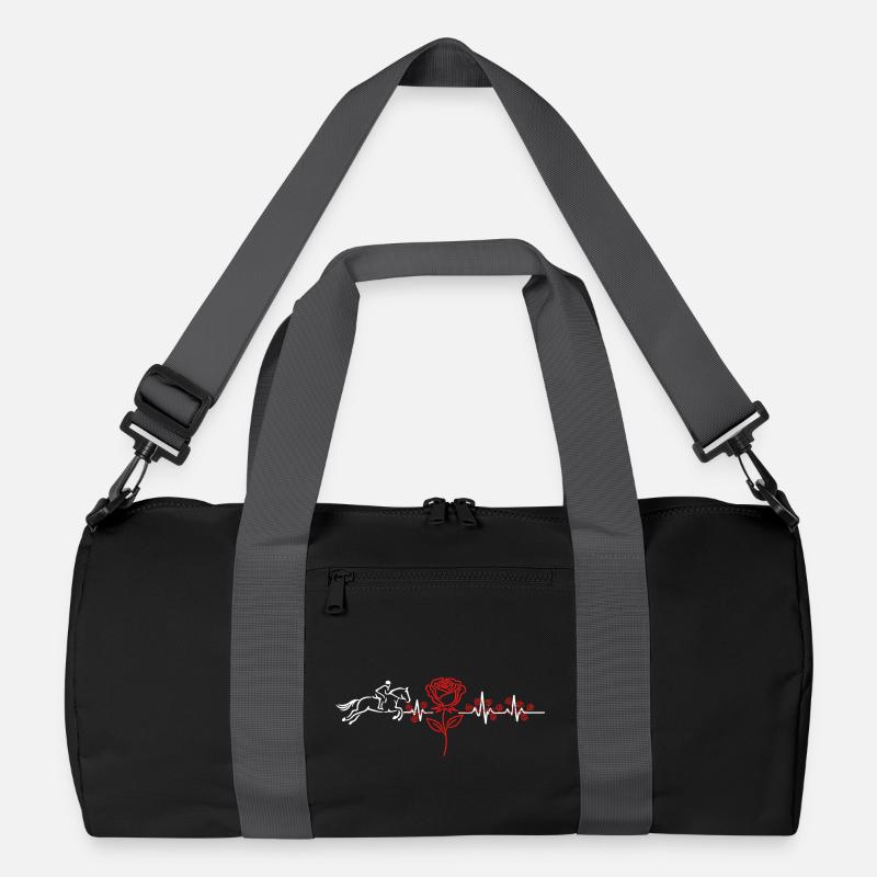 Pferd Herzschlag EKG Recycelte Duffel Bag