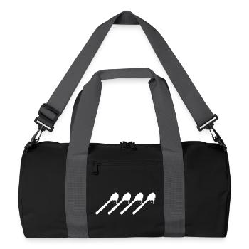 Honey Spoon Drawing - Recycled Duffel Bag - black/graphite grey - Front