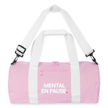 Mental pause - Recycled Duffel Bag - pink/white - Front