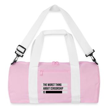 Le pire dans la censure, c’est l’ironie amusante - Sac de sport recyclé - rose/blanc - Devant
