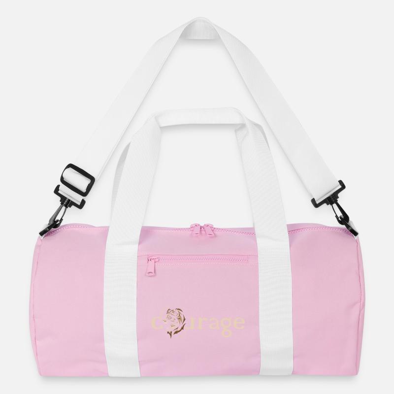 Mut Courage Löwe Motivation Kraft Stärke Logo Recycelte Duffel Bag