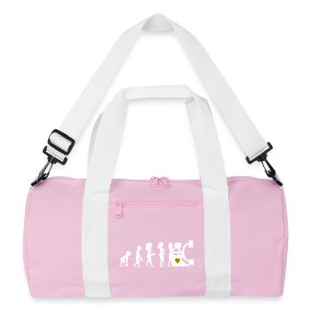 Humor Manip Block Radio for Women Radiology - Recycled Duffel Bag - pink/white - Front