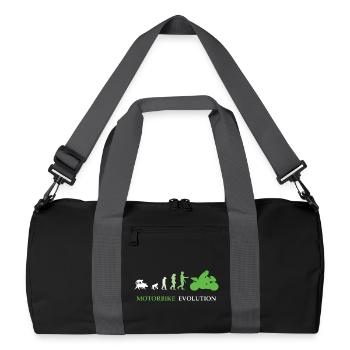 Motorbike Evolution - Motorradfahrer - Recycelte Duffel Bag - Schwarz/Graphitgrau - Vorne