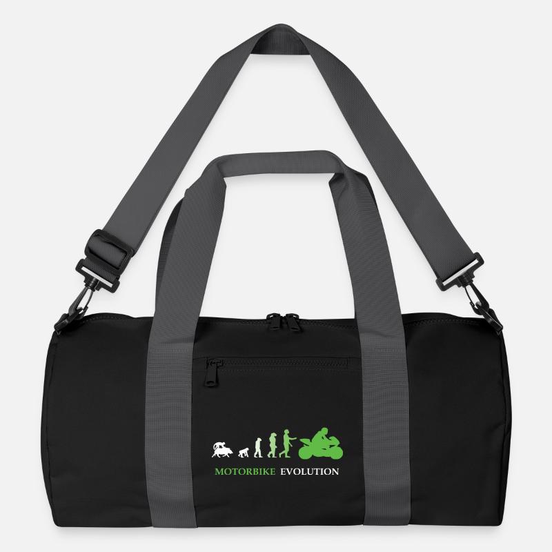 Motorbike Evolution - Motorradfahrer Recycelte Duffel Bag