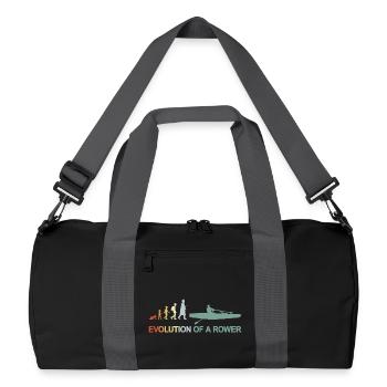 Development of a rower - Recycled Duffel Bag - black/graphite grey - Front