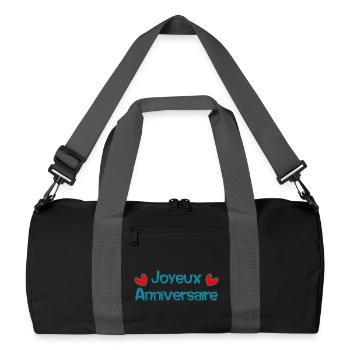 JOYEUX ANNIVERSAIRE - Sac de sport recyclé - noir/gris graphite - Devant