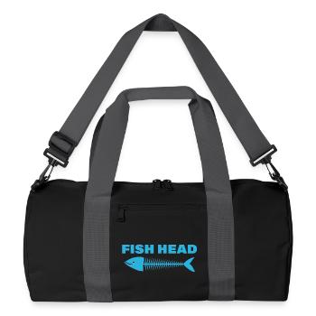FISH HEAD - Recycled Duffel Bag - black/graphite grey - Front