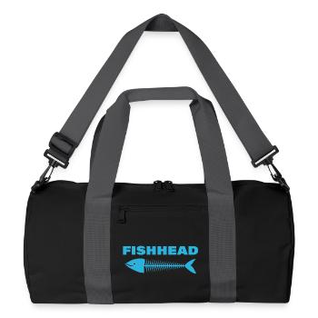 FISHHEAD - Recycelte Duffel Bag - Schwarz/Graphitgrau - Vorne