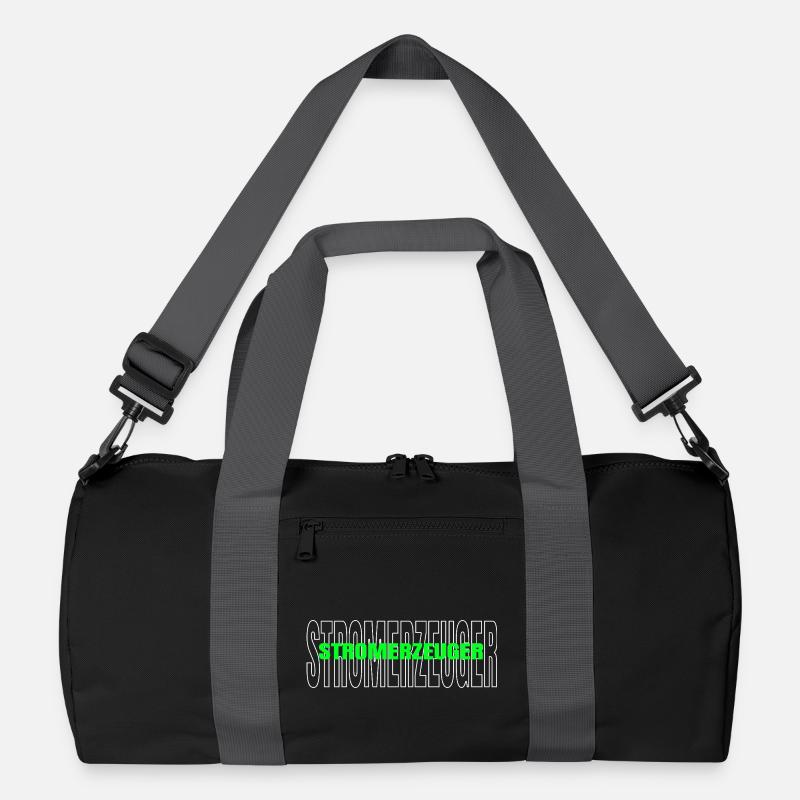 Stromerzeuger Nachhaltige Stromerzeugung - Recycelte Duffel Bag - Schwarz/Graphitgrau