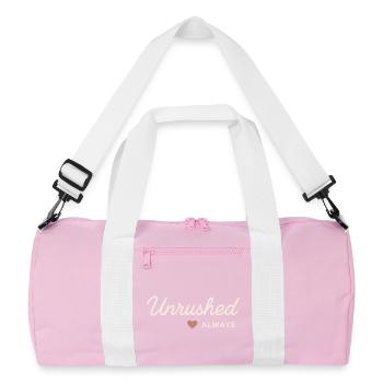 Calm is rebellion. Soft Life Self Care - Recycled Duffel Bag - pink/white - Front