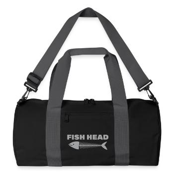 FISH HEAD - Recycelte Duffel Bag - Schwarz/Graphitgrau - Vorne