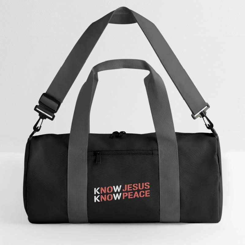 Know Jesus Know Peace Gradient Recycelte Duffel Bag