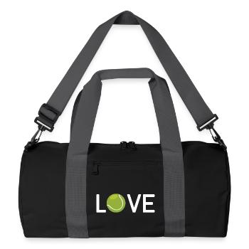 Tennis-Liebhaber - Recycelte Duffel Bag - Schwarz/Graphitgrau - Vorne