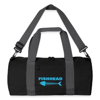 FISHHEAD - Recycelte Duffel Bag - Schwarz/Graphitgrau - Vorne