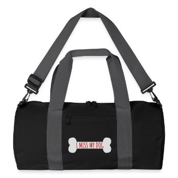 Mon chien Dog Amamant Dog Love Logo de blague - Sac de sport recyclé - noir/gris graphite - Devant