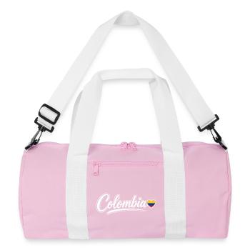 Scénario colombien avec cœur de drapeau Patriotique - Sac de sport recyclé - rose/blanc - Devant