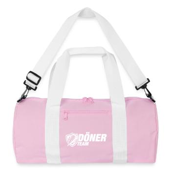 Döner Team - Recycelte Duffel Bag - Rosa/Weiß - Vorne