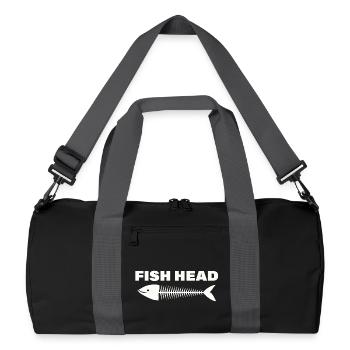 fish head - Recycled Duffel Bag - black/graphite grey - Front