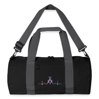 Cheerleader Cheer Mom Cheerleading - Recycelte Duffel Bag - Schwarz/Graphitgrau - Vorne