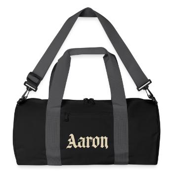 Nom d’Aaron - Sac de sport recyclé - noir/gris graphite - Devant