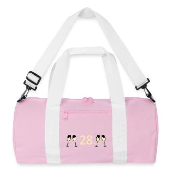 28e anniversaire 28 ans 28 ans numéro 28 - Sac de sport recyclé - rose/blanc - Devant