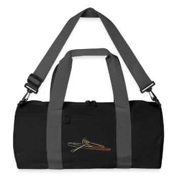Vintage Rudder Sketch - Recycled Duffel Bag - black/graphite grey - Front
