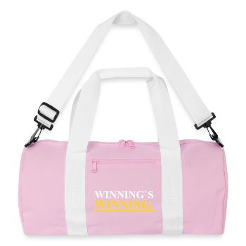 Winnings Winning - Recycelte Duffel Bag - Rosa/Weiß - Vorne