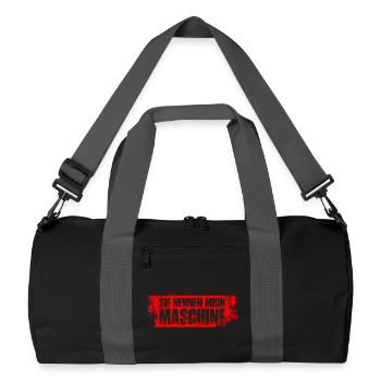 Bodybuilding Bodybuilder Gym Weight Lifting Machine - Recycled Duffel Bag - black/graphite grey - Front