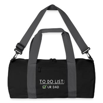 To Do List: your Dad - Recycled Duffel Bag - black/graphite grey - Front